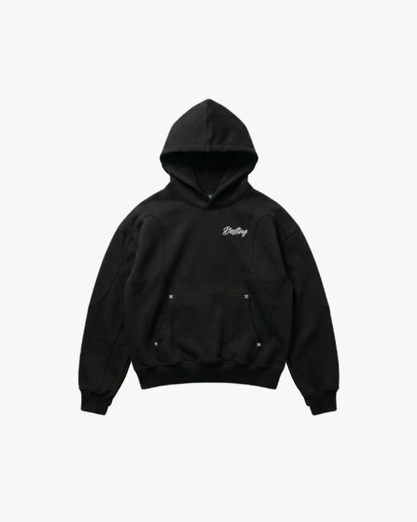 Black metallic hoodie